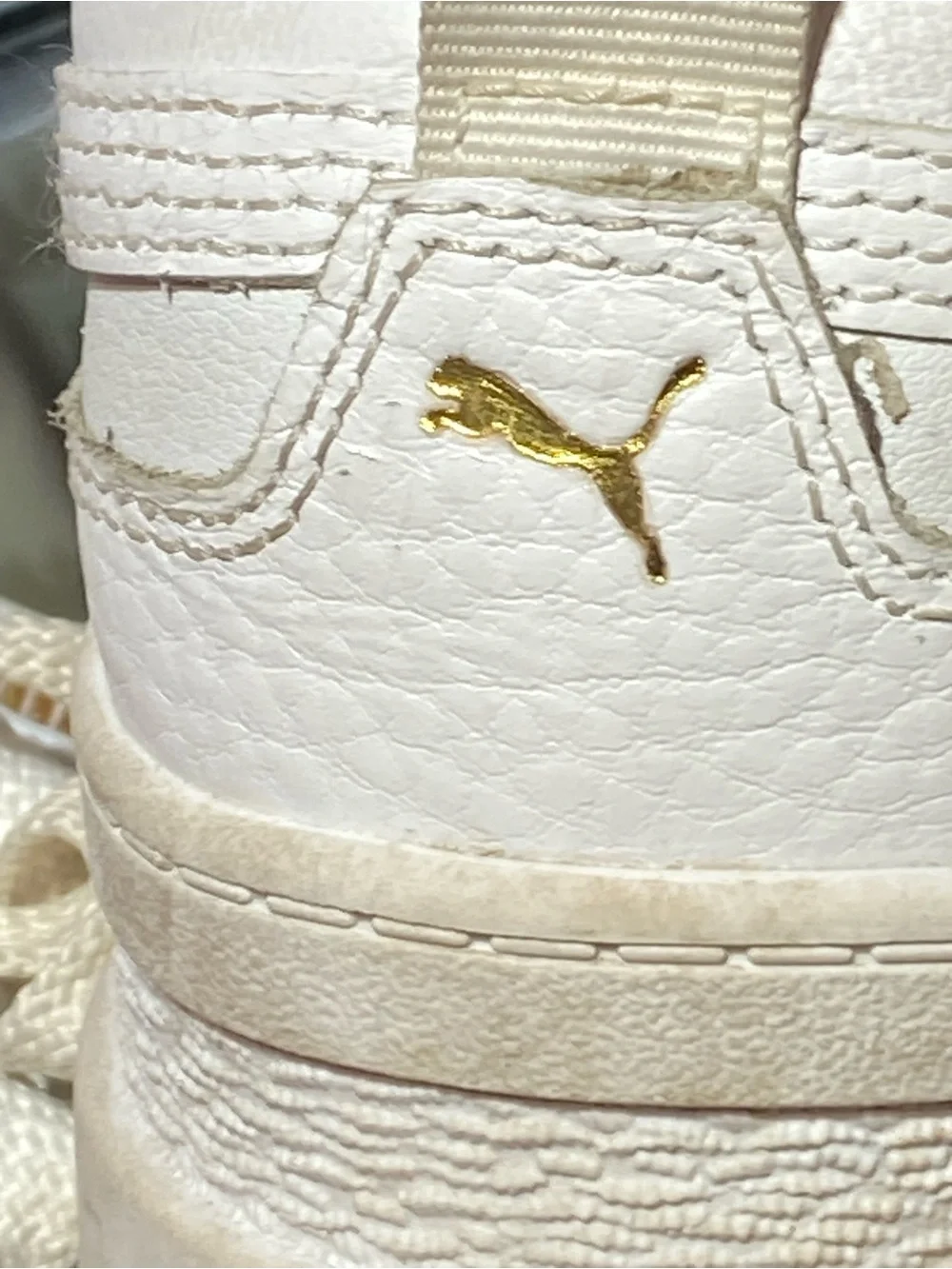 Puma Cream/White Platform Sneakers